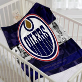 Edmonton Oilers Hockey Team Flannel Fleece Throw Blanket
